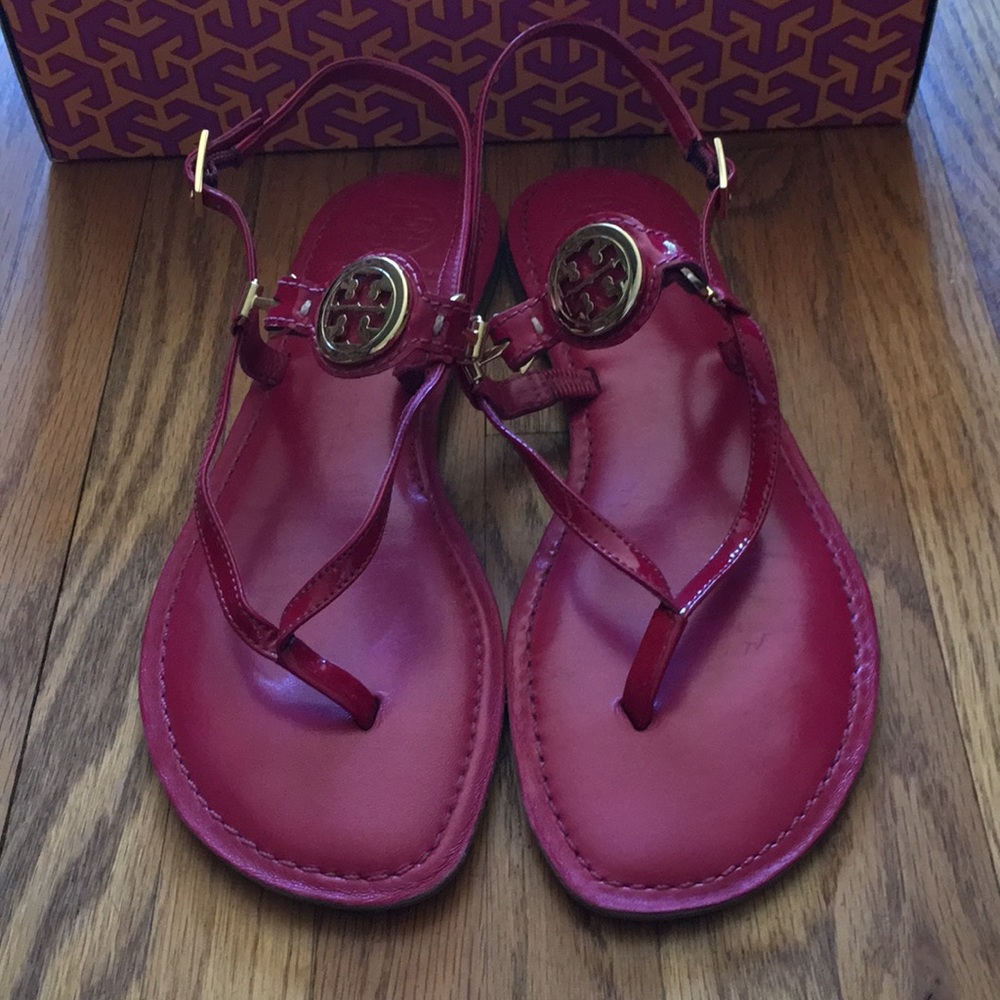 Tory Burch hot pink thong sandals 8 1/2 M